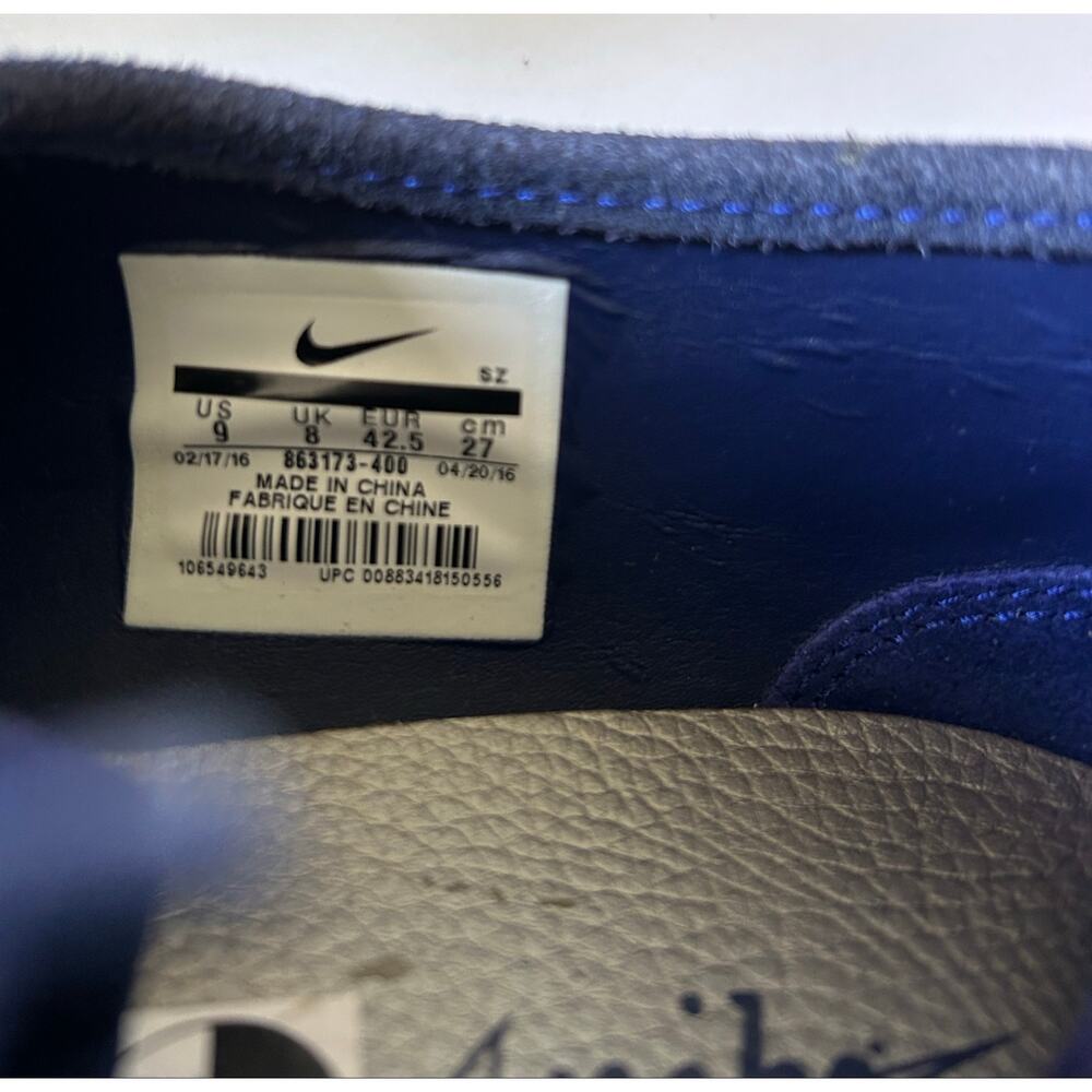 New! Nike Cortez 72 QS Loyal Blue White Leather Suede Low Top Sneakers Men Sz 9 - Picture 6 of 7